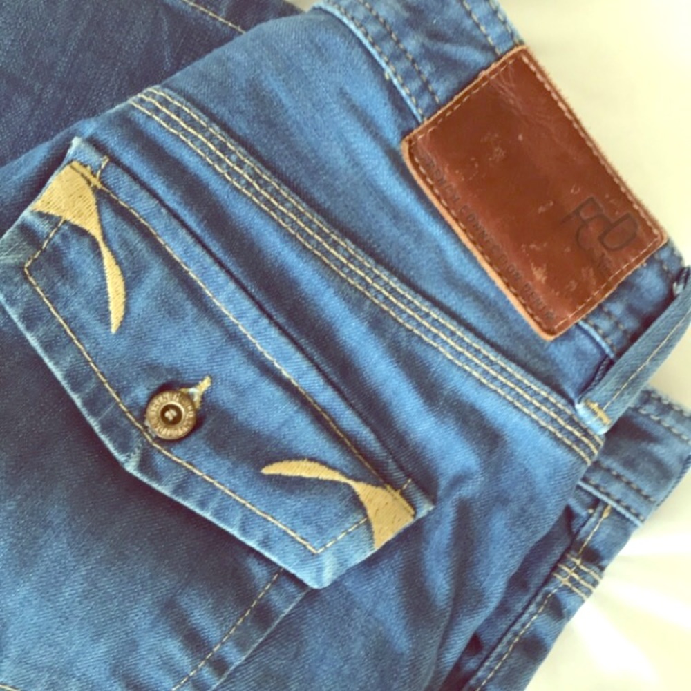 High-waisted Bootcut denim jeans